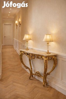 Márványlapos konzolasztal