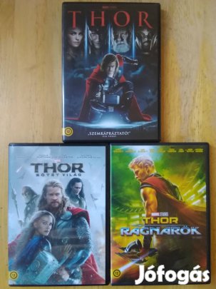 Marvel - Thor 1-2-3 újszerű dvd Chris Hemsworth