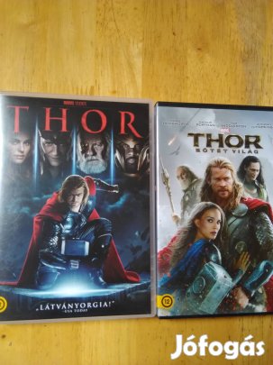 Marvel - Thor 1-2 újszerű dvd Chris Hemsworth 