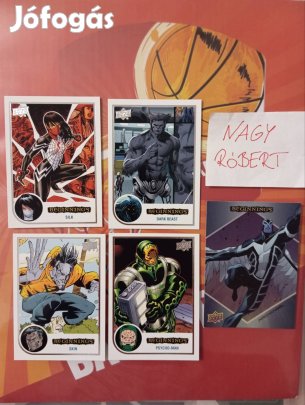 Marvel gyűjthető szuperhősös kártyák