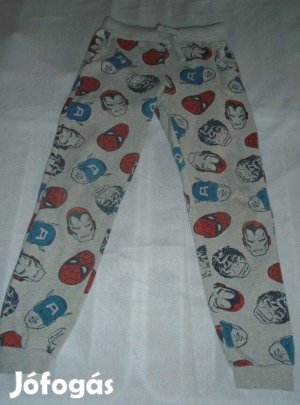 Marvel mintás jogger nadrág 8-9 évesre (méret 134) szürke