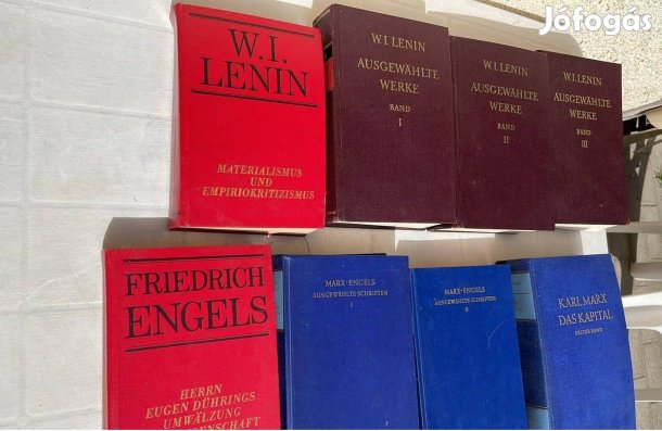 Marx, Engels, Lenin művei németül (NDK-könyvek az 1970-es évekből