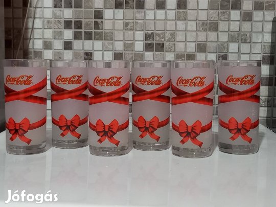 Masni mintás coca colás új poharak 6db
