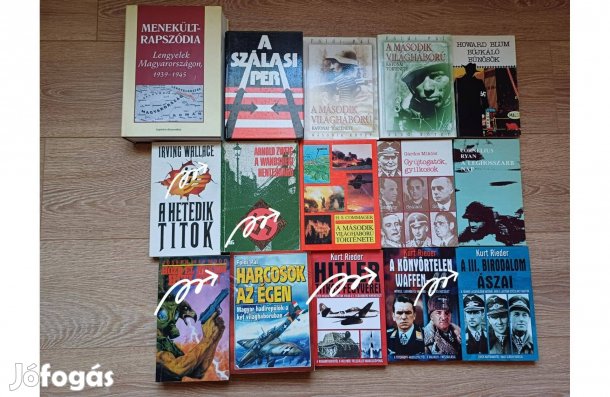 Második világháború könyvcsomag, 15 db egyben