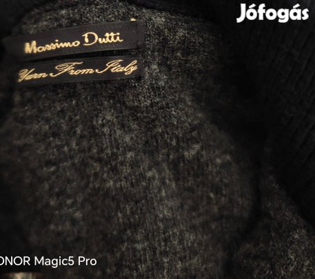 Massimo Dutti sötétkék kasmír gyapju férfi átmeneti kabát