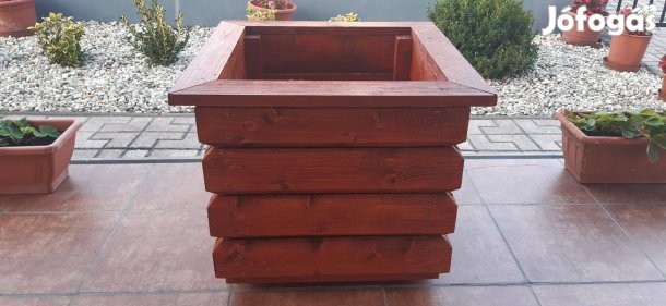 Masszív fa virágláda / kaspó eladó! - Új!