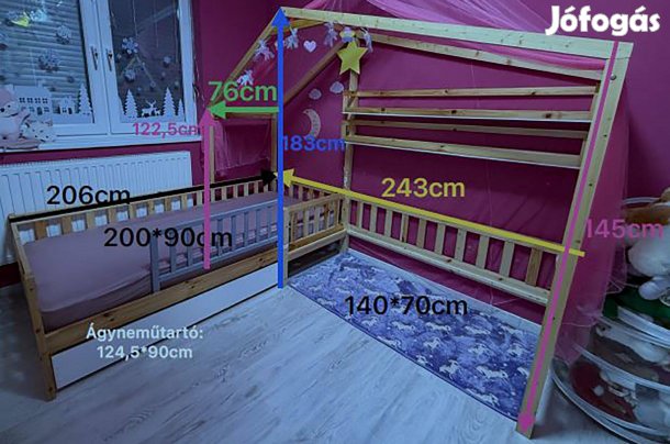 Masszív házikóágy eladó