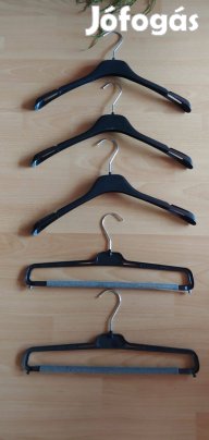 Masszív műanyag ruha és nadrág vállfák