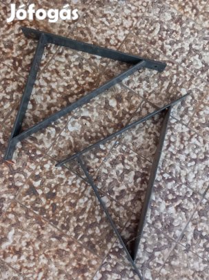 Masszív vas fali konzol polctartó párban 25x25cm