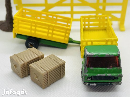 Matchbox Superfast Green Dodge Cattle Truck & Trailer, (4 db)