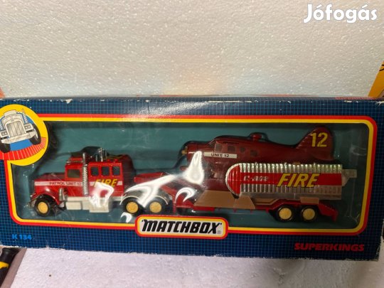 Matchbox Superkings K-134 Peterbilt Fire Spotter Plane Transporter (B)