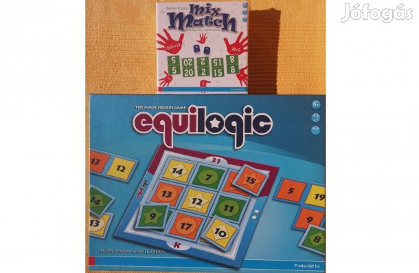 Matek fejlesztő játék csomag Equilogic + Mix Match, logikai, új, bon