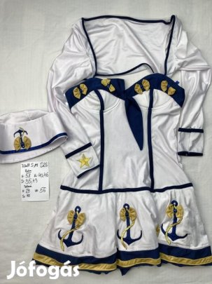 Matróz jelmez, lány matróz jelmez, felnőtt jelmez D26