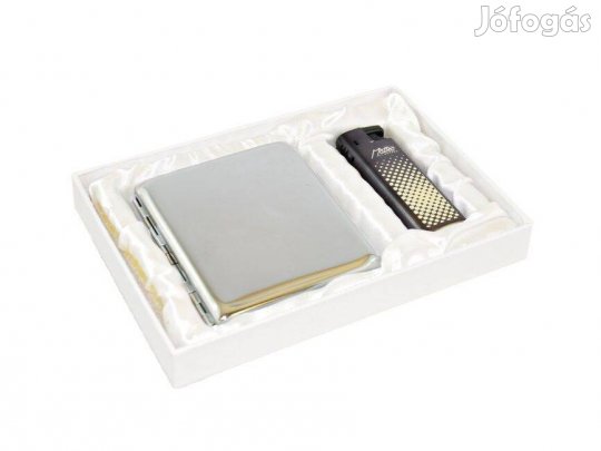 Matteo cigaretta tárca szett 18 szál cigarettának szúrólángos öngyújtó