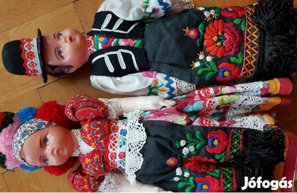 Matyó 32 cm népviseleti játék baba népi