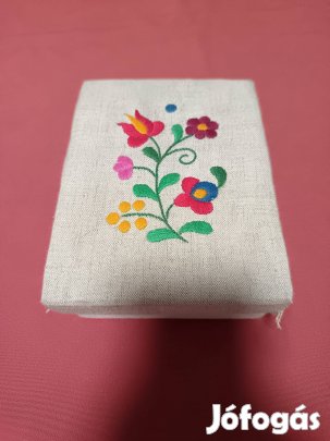 Matyó hímzéses textil dísz doboz tároló tartó eladó !
