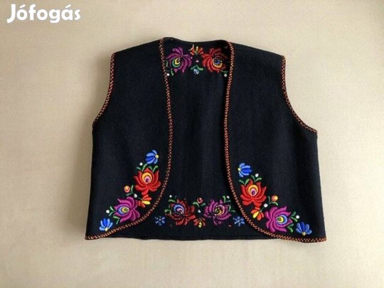 Matyó motívumos hímzett mellény (népművészeti) S méret