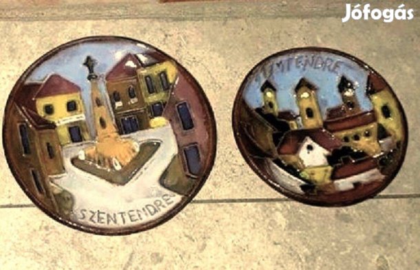 Maurer Katalin 2 db. Szentendre kis kerámia tál