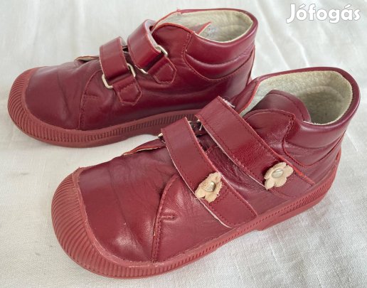 Maus félmagasszárú, béleletlen kislány, lányka bőr cipő - 30-as méret