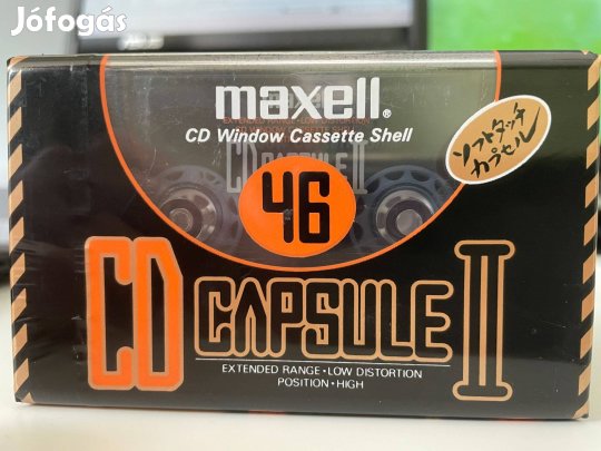 Maxell CD Capsule II 46 chrome 1990 új, bontatlan magnókazetta audio k