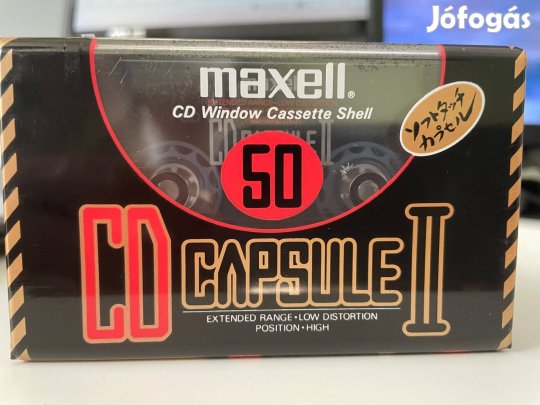 Maxell CD Capsule II 50 chrome 1990 új, bontatlan magnókazetta audio k