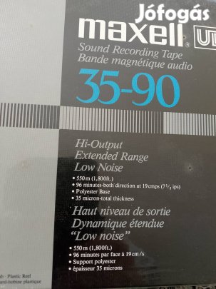 Maxell fólias új 18cm magno szalag