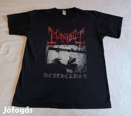 Mayhem: Deathcrush / Norvég Black Metal / Fekete Póló (XL méret)