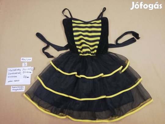 Maylynn S méretű női vállpántos, tüllszoknyás méhecske jelmez