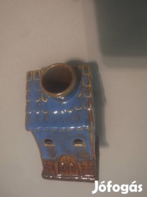 Mázas Kerámia házikó mécses vagy illóolaj párologtató 