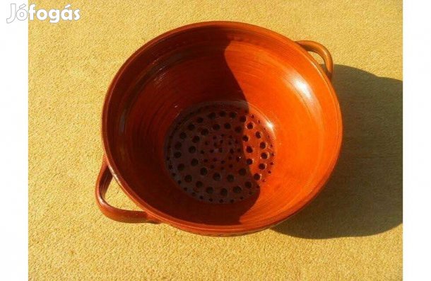 Mázas cserép szűrőtál
