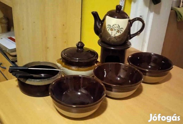 Mázas kerámia, retro, vintage edénycsomag