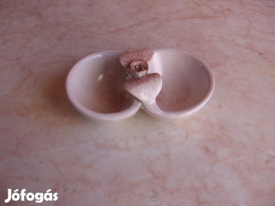 Mázas kerámia sótartó, új