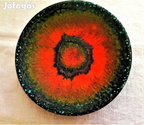 Mázas kerámia tál Lehoczkyné Lőwe Mária