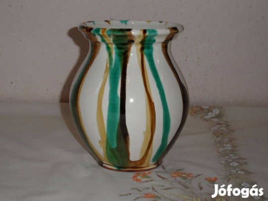 Mázas kerámia váza