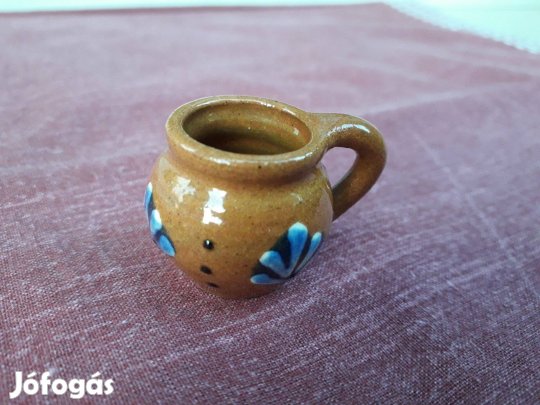 Mázas mini kerámia köcsög