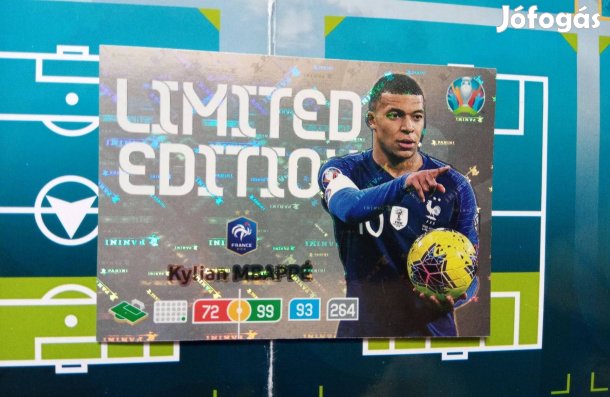 Mbappé (Franciaország) Panini UEFA Euro 2020 Adrenalyn Limited kártya