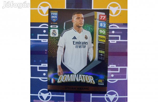 Mbappé (Real Madrid CF) Panini Fifa 365 2025 Dominator focis kártya