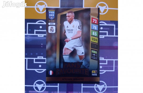 Mbappé (Real Madrid CF) Panini Fifa 365 2025 Fans focis kártya