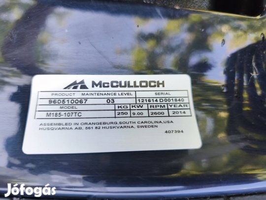 Mcculloch 185-107C fűnyíró traktor