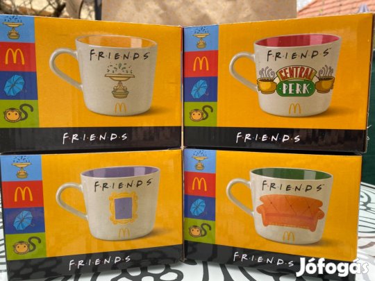 Mcdonalds Jóbarátok Új bögre Friends készlet 4 db egyben Central Perk