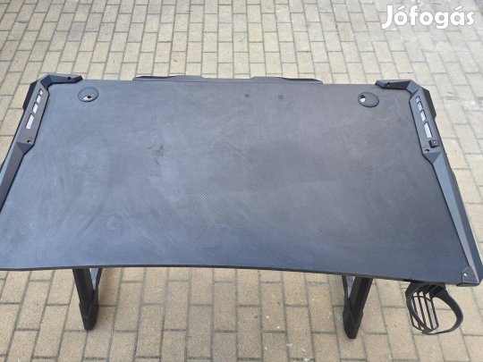 Mcracing gamer asztal fekete (rgb)