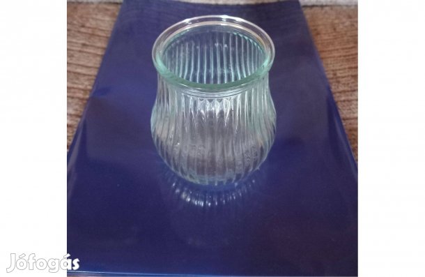 Mécsestartó csiszolt üveg 10 x 7 cm - Új