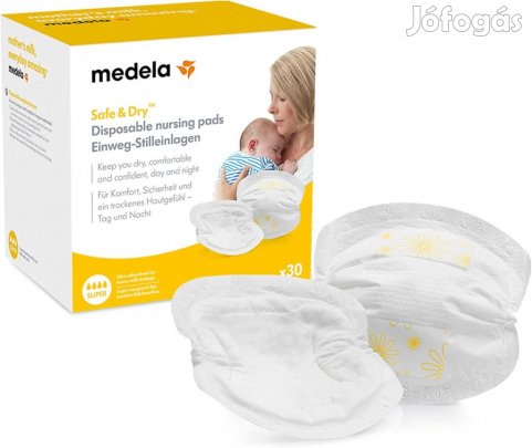 Medela Safe & Dry ultra vékony eldobható melltartóbetét-30db, OUTLET