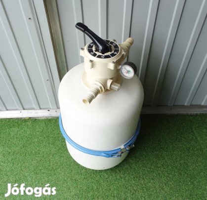 Medence homokszűrő tartály medence szűrő kb. 30 kg fehér