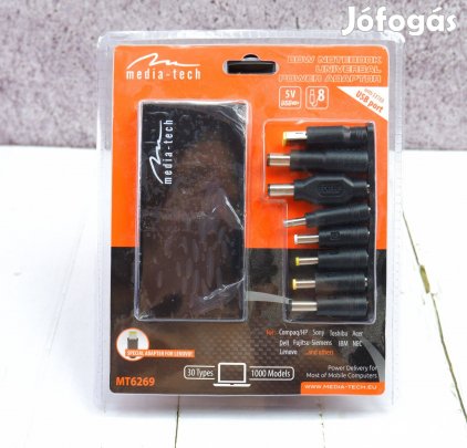 Media-Tech Univerzális laptop töltő 12/15/16/18/19V 80W