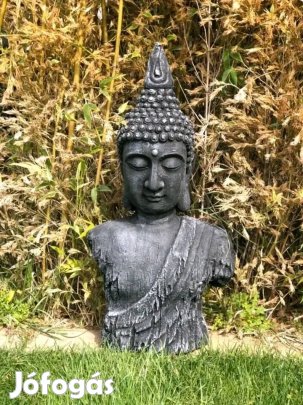 Meditáló Buddha mellszobor - hangulatos kertbe