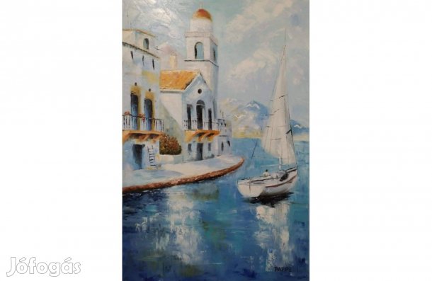 Mediterrán álom című olajfestmény eladó