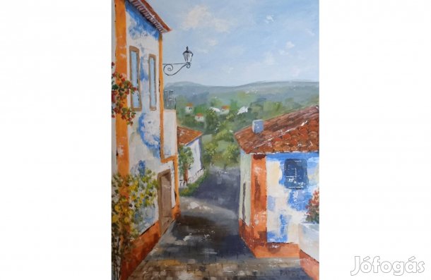 Mediterrán utcácska című festmény eladó