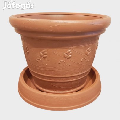 Mediterrán virágcserép ,,extra,, 45cm alátéttel