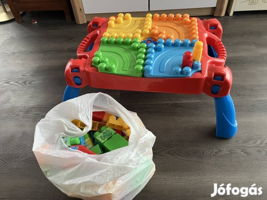 Mega Bloks Összecsukható játék asztal építőkockákkal